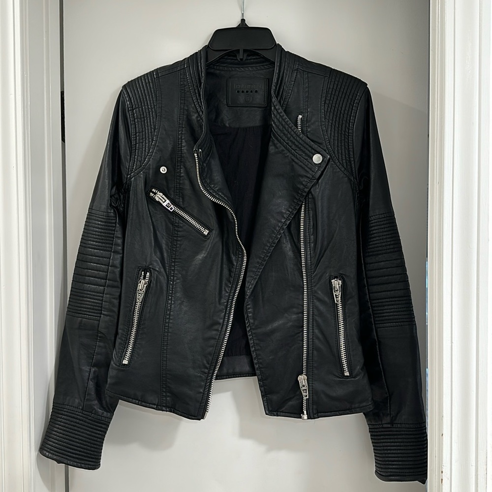 Blank NYC moto faux leather jacket